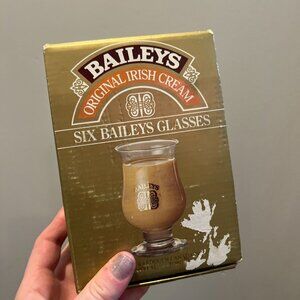 VTG 70s Baileys Irish Cream 1OZ Set of Tulip Glasses in Original Box